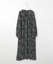 EMMEL REFINES | <EMMEL REFINES(エメル リファインズ)>EM プリントギャザー ロングワンピース -ウォッシャブル-(ワンピース)
