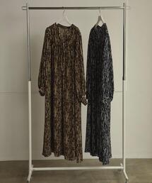 EMMEL REFINES | ＜EMMEL REFINES（エメル リファインズ）＞EM プリントギャザー ロングワンピース －ウォッシャブル－(ワンピース)