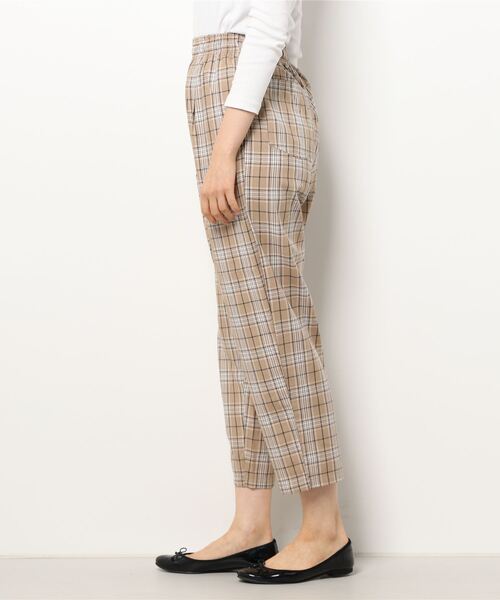 Samansa Mos2 blue（サマンサモスモスブルー）の「チェック柄イージーパンツ（その他パンツ・レディース・ベージュ/ネイビー/ブラウン・ﾌﾘ-）」の5枚目の写真