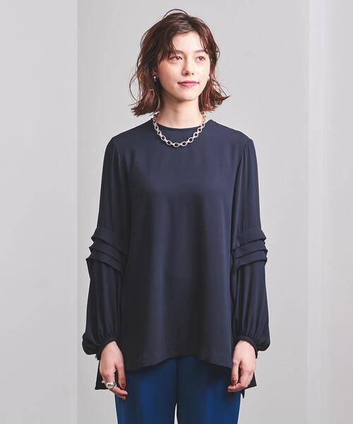 FLICKA(フリッカ)の「<FLICKA(フリッカ)>PL タックスリーブ ブラウス(シャツ/ブラウス・レディース・オフホワイト/ネイビー・0)」の10枚目の写真