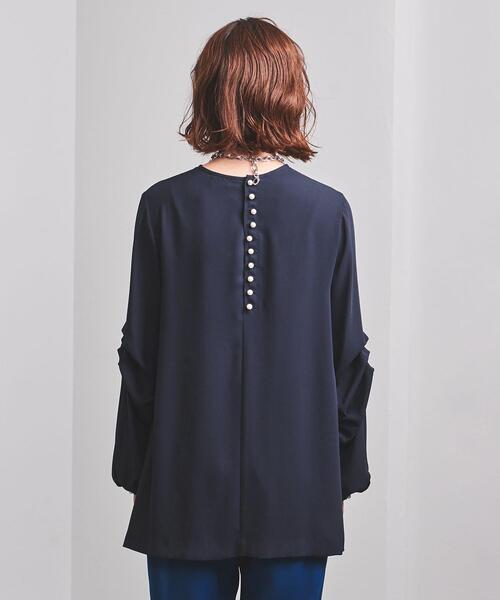 FLICKA(フリッカ)の「<FLICKA(フリッカ)>PL タックスリーブ ブラウス(シャツ/ブラウス・レディース・オフホワイト/ネイビー・0)」の7枚目の写真