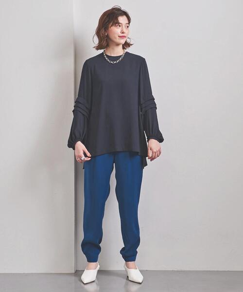 FLICKA(フリッカ)の「<FLICKA(フリッカ)>PL タックスリーブ ブラウス(シャツ/ブラウス・レディース・オフホワイト/ネイビー・0)」の3枚目の写真
