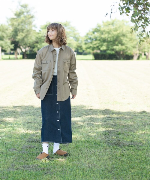 OUTDOOR PRODUCTS（アウトドアプロダクツ）の「【OUTDOOR PRODUCTS/アウトドアプロダクツ】難燃ツイルシャツ（シャツ/ブラウス・メンズ・カーキ/ベージュ・MEDIUM/LARGE/X-LARGE）」の4枚目の写真