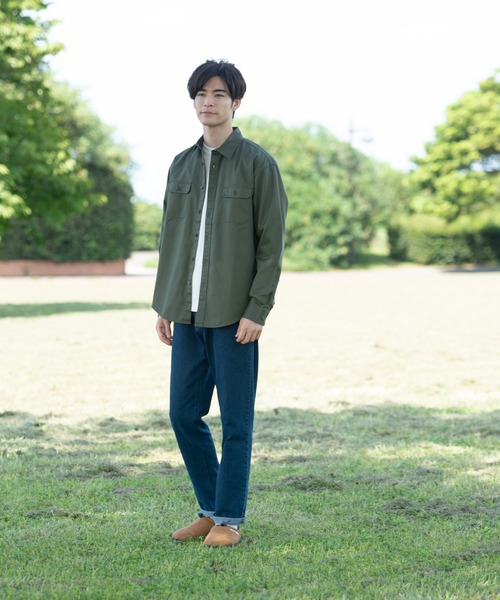 OUTDOOR PRODUCTS（アウトドアプロダクツ）の「【OUTDOOR PRODUCTS/アウトドアプロダクツ】難燃ツイルシャツ（シャツ/ブラウス・メンズ・カーキ/ベージュ・MEDIUM/LARGE/X-LARGE）」の6枚目の写真