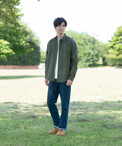 OUTDOOR PRODUCTS（アウトドアプロダクツ）の「【OUTDOOR PRODUCTS/アウトドアプロダクツ】難燃ツイルシャツ（シャツ/ブラウス・メンズ・カーキ/ベージュ・MEDIUM/LARGE/X-LARGE）」の7枚目の写真