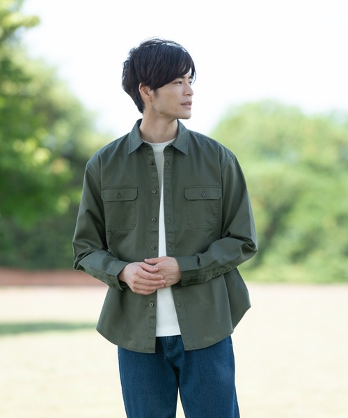 OUTDOOR PRODUCTS（アウトドアプロダクツ）の「【OUTDOOR PRODUCTS/アウトドアプロダクツ】難燃ツイルシャツ（シャツ/ブラウス・メンズ・カーキ/ベージュ・MEDIUM/LARGE/X-LARGE）」の13枚目の写真