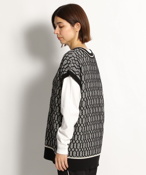 niko and...（ニコアンド）の「洗える2WAYチルデン風ベスト（ベスト・レディース・ブラック/ベージュ・FREE）」の10枚目の写真