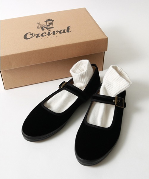 ORCIVAL（オーシバル）の「[ORCIVAL/オーシバル] ベルベット ストラップシューズ（バレエシューズ・レディース・ブラック・24/24.5/23.5）」の9枚目の写真
