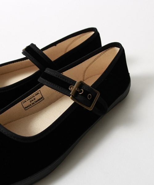 [美品] ORCIVAL オーシバル　ベルベットストラップシューズ　バレエ e8135e3caafe3014e1793cbb8c38ae
