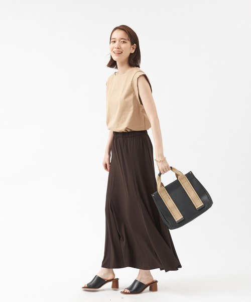 Abahouse Devinette（ドゥヴィネット）の「【BRAHMIN】カットソーマーメードスカート（スカート・レディース・ブラウン/ブラック・フリー）」の4枚目の写真