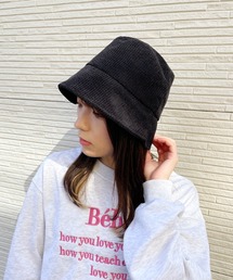 コーデュロイバケットハット