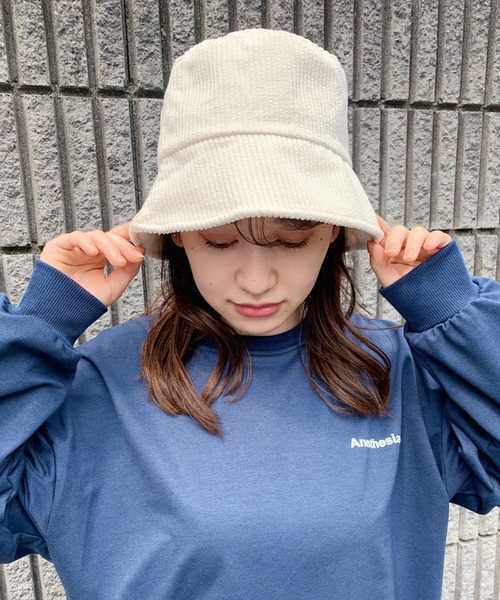 at12:03（アットイチニーゼロサン）の「コーデュロイバケットハット（ハット・レディース・ブラック/ベージュ/ブルー/アイボリー・FREE）」の22枚目の写真
