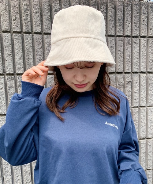 at12:03（アットイチニーゼロサン）の「コーデュロイバケットハット（ハット・レディース・ブラック/ベージュ/ブルー/アイボリー・FREE）」の8枚目の写真