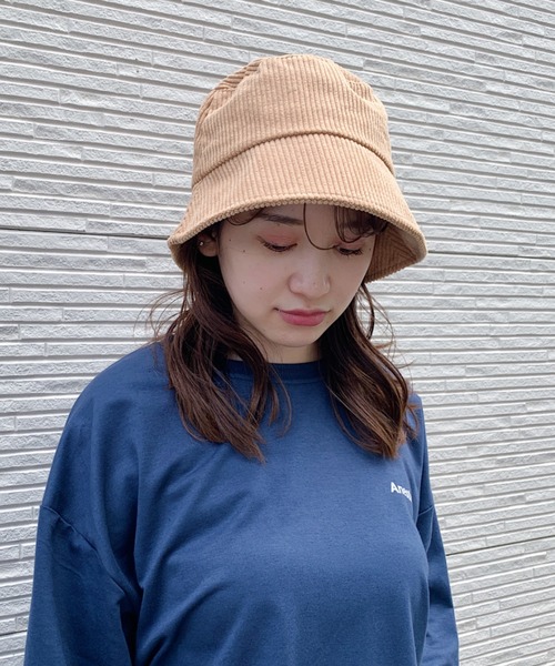 at12:03（アットイチニーゼロサン）の「コーデュロイバケットハット（ハット・レディース・ブラック/ベージュ/ブルー/アイボリー・FREE）」の12枚目の写真