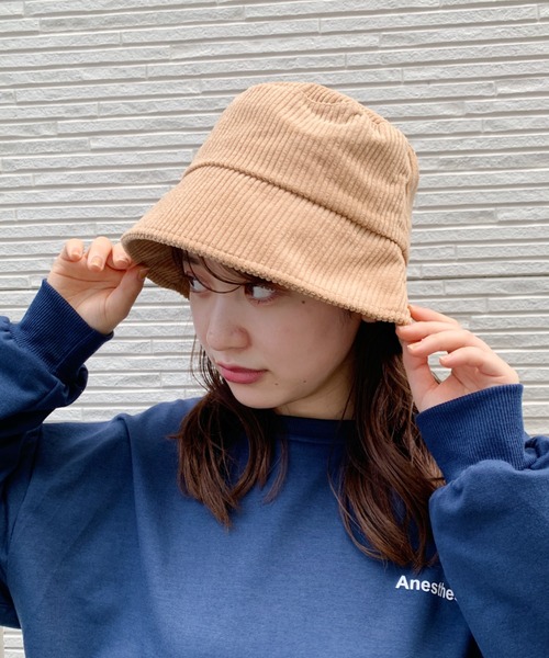 at12:03（アットイチニーゼロサン）の「コーデュロイバケットハット（ハット・レディース・ブラック/ベージュ/ブルー/アイボリー・FREE）」の16枚目の写真