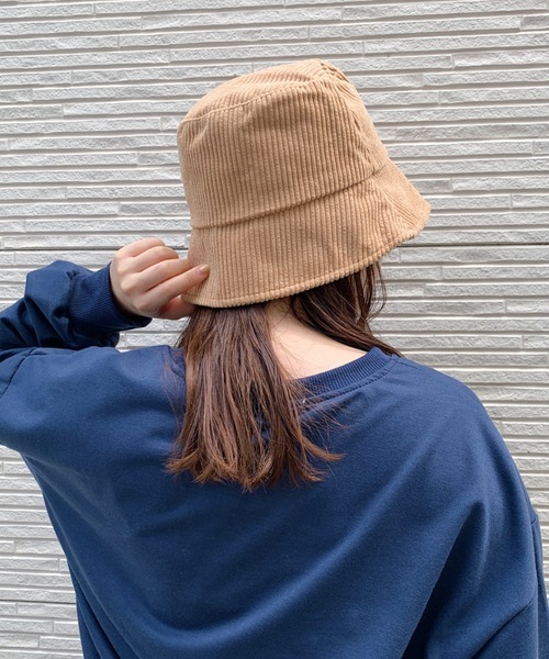 at12:03（アットイチニーゼロサン）の「コーデュロイバケットハット（ハット・レディース・ブラック/ベージュ/ブルー/アイボリー・FREE）」の10枚目の写真