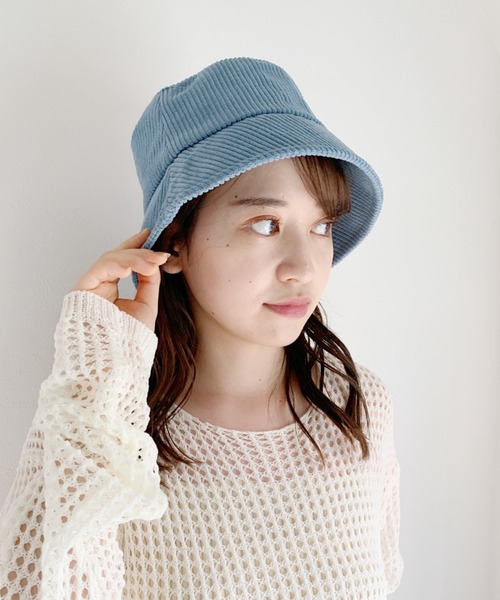 at12:03（アットイチニーゼロサン）の「コーデュロイバケットハット（ハット・レディース・ブラック/ベージュ/ブルー/アイボリー・FREE）」の21枚目の写真