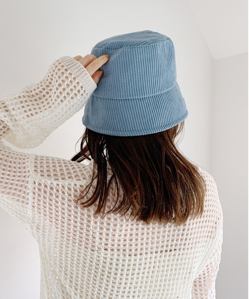 at12:03（アットイチニーゼロサン）の「コーデュロイバケットハット（ハット・レディース・ブラック/ベージュ/ブルー/アイボリー・FREE）」の18枚目の写真