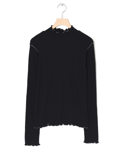 w closet（ダブルクローゼット）の「ランダムテレコハイネックプルオーバー（Tシャツ/カットソー・レディース・ブラック/サックスブルー/オフホワイト・FREE）」の5枚目の写真