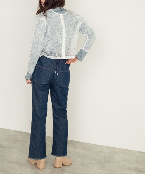 w closet（ダブルクローゼット）の「ランダムテレコハイネックプルオーバー（Tシャツ/カットソー・レディース・ブラック/サックスブルー/オフホワイト・FREE）」の22枚目の写真