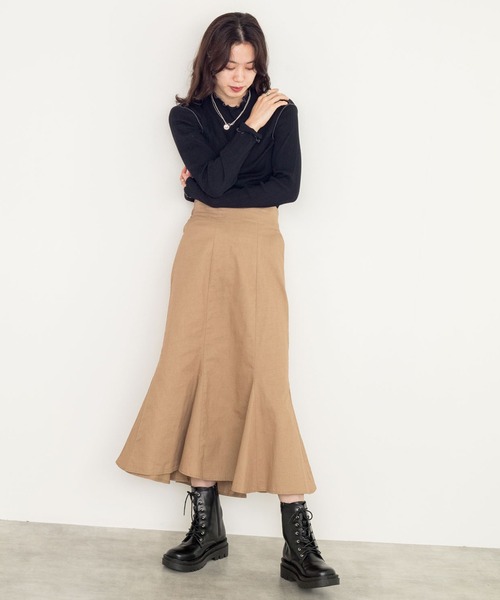 w closet（ダブルクローゼット）の「ランダムテレコハイネックプルオーバー（Tシャツ/カットソー・レディース・ブラック/サックスブルー/オフホワイト・FREE）」の16枚目の写真