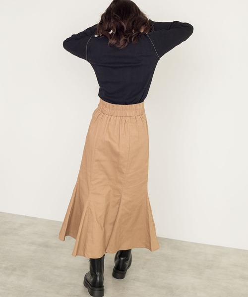 w closet（ダブルクローゼット）の「ランダムテレコハイネックプルオーバー（Tシャツ/カットソー・レディース・ブラック/サックスブルー/オフホワイト・FREE）」の10枚目の写真