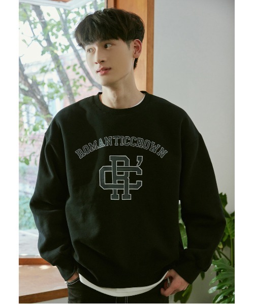 ROMANTIC CROWN(ロマンティッククラウン)の「【ROMANTIC CROWN】RC CLUB SWEATSHIRT / ロマンティックラウン RC クラブ スウェットシャツ(スウェット・メンズ・ライトグレー/ブラック/パープル/ライトイエロー・SMALL/MEDIUM/LARGE/X-LARGE)」の2枚目の写真