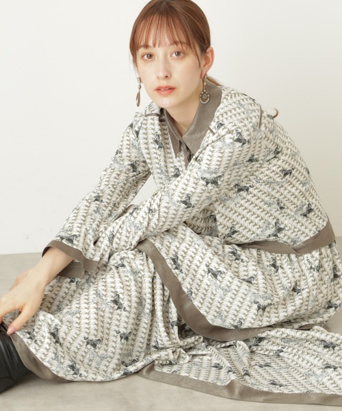 JILL STUART（ジルスチュアート）の「◆フィリーワンピース（シャツワンピース・レディース・カーキ/ボルドー・2/0）」の2枚目の写真