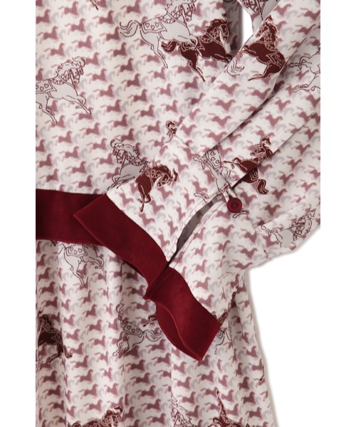 JILL STUART（ジルスチュアート）の「◆フィリーワンピース（シャツワンピース・レディース・カーキ/ボルドー・2/0）」の7枚目の写真