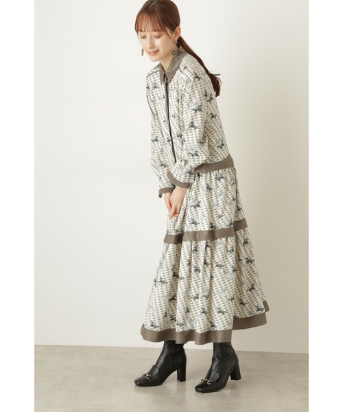 JILL STUART（ジルスチュアート）の「◆フィリーワンピース（シャツワンピース・レディース・カーキ/ボルドー・2/0）」の15枚目の写真