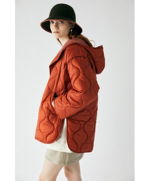 MOUSSY（マウジー）の「HOODED QUILTED ポンチョ（ポンチョ・レディース・ライトカーキ/ブラウン/ブラック/アイボリー・FREE）」の16枚目の写真
