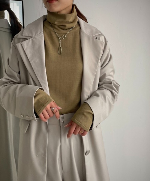 &g'aime（アンジェム）の「【&g’aime】タートルネックニット（ニット/セーター・レディース・ブラック/グレイッシュベージュ/テラコッタ/カーキ/ダークブルー/ブラウン・FREE）」の5枚目の写真