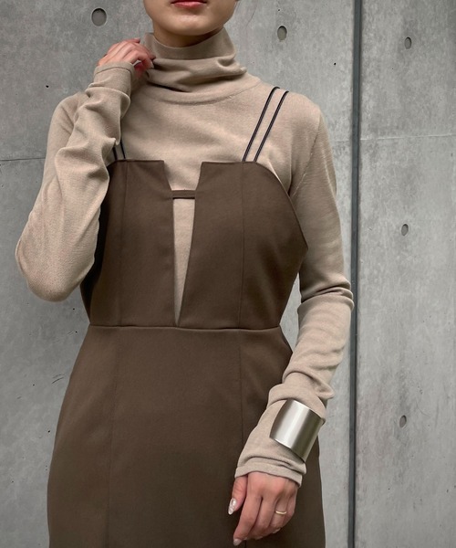 &g'aime（アンジェム）の「【&g’aime】タートルネックニット（ニット/セーター・レディース・ブラック/グレイッシュベージュ/テラコッタ/カーキ/ダークブルー/ブラウン・FREE）」の4枚目の写真