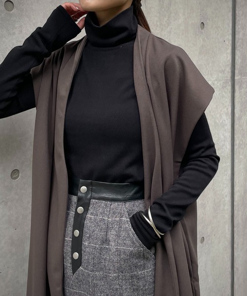 &g'aime（アンジェム）の「【&g’aime】タートルネックニット（ニット/セーター・レディース・ブラック/グレイッシュベージュ/テラコッタ/カーキ/ダークブルー/ブラウン・FREE）」の19枚目の写真