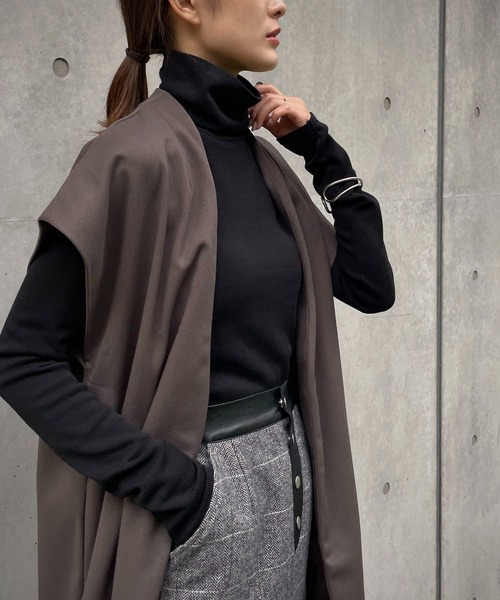 &g'aime（アンジェム）の「【&g’aime】タートルネックニット（ニット/セーター・レディース・ブラック/グレイッシュベージュ/テラコッタ/カーキ/ダークブルー/ブラウン・FREE）」の13枚目の写真