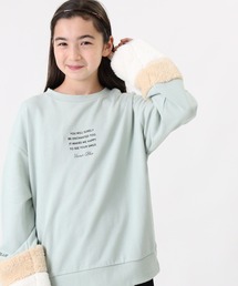 【VIVIAN BLUE】袖フェイクファースウェット