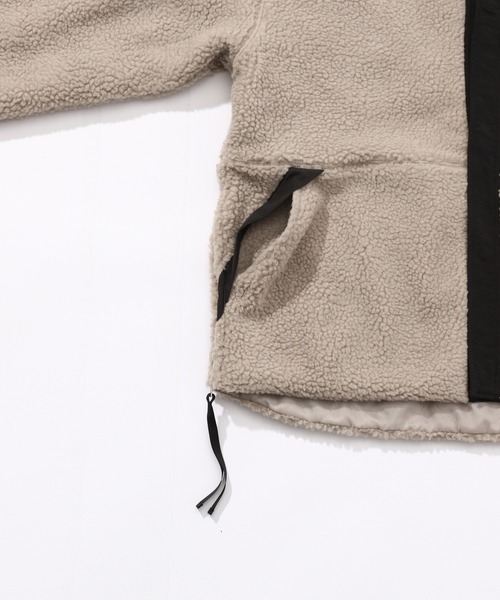 niko and...（ニコアンド）の「WARM BOAクルーネックボアジャケット（ノーカラージャケット・レディース・グレー/クリーム/チャコール・MEDIUM/LARGE）」の5枚目の写真