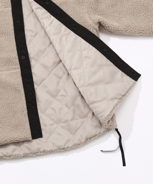 niko and...（ニコアンド）の「WARM BOAクルーネックボアジャケット（ノーカラージャケット・レディース・グレー/クリーム/チャコール・MEDIUM/LARGE）」の7枚目の写真