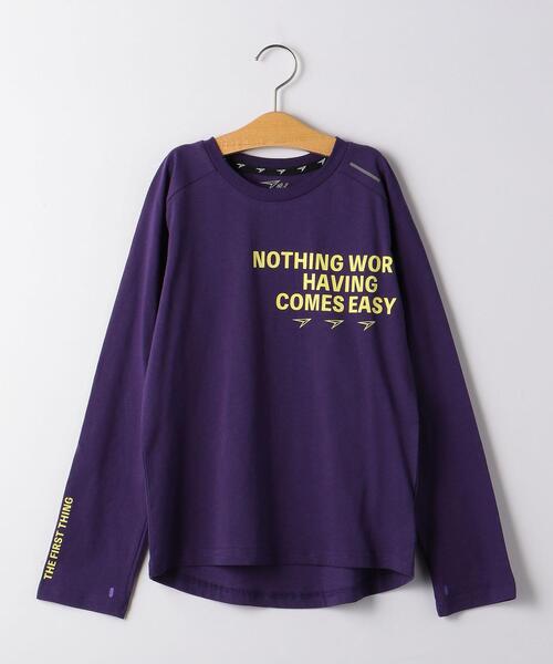 瞬足（シュンソク）の「◆＜瞬足（シュンソク）＞アームスウィング ロングスリーブ 140cm-150cm（Tシャツ/カットソー・キッズ・ブラック/パープル/オフホワイト/オレンジ・L 140cm/XL 150cm）」の4枚目の写真