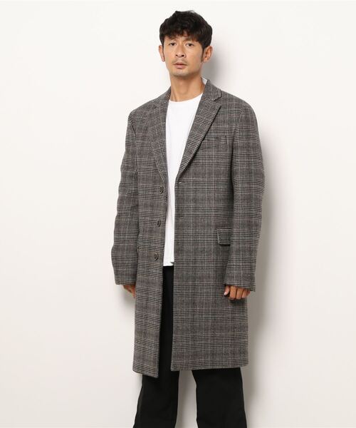BENETTON (UNITED COLORS OF BENETTON)（ベネトンユナイテッドカラーズオブベネトン）の「ウールチェックチェスターコート（チェスターコート・メンズ・グレー系その他・44/46/48）」の5枚目の写真