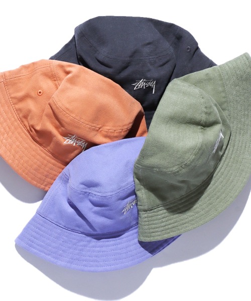 STUSSY（ステューシー）の「STUSSY/ステューシー STOCK BUCKET CAP バケットハット 刺繍（ハット・メンズ・チャコールグレー/ライトオリーブ/バイオレット/オレンジ・L/XL/S/M）」の11枚目の写真
