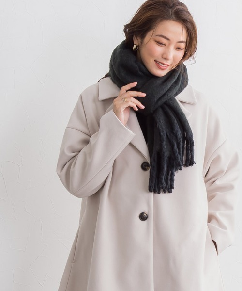 Pierrot（ピエロ）の「ふんわりストール（ストール/ショール・レディース・ベージュ/ブラック/ピンクベージュ/アイボリー・FREE）」の8枚目の写真