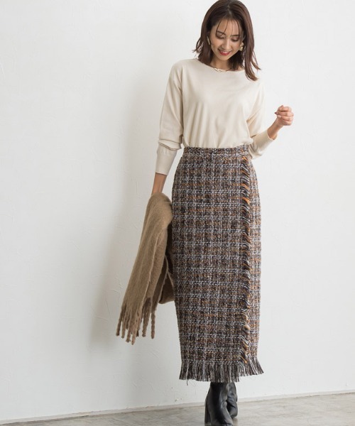 Pierrot（ピエロ）の「ふんわりストール（ストール/ショール・レディース・ベージュ/ブラック/ピンクベージュ/アイボリー・FREE）」の14枚目の写真