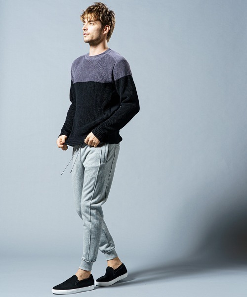 wjk（ダヴルジェイケイ）の「mn2486-bicolor knit ニット（ニット 