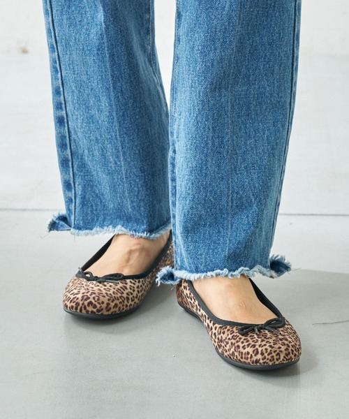 O'Kyti（オキティ）の「【O'KYTI/オキティ】フラットレオパードバレエシューズ（バレエシューズ・レディース・ブラウン・38/36/37）」の4枚目の写真