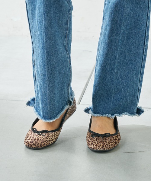 O'Kyti（オキティ）の「【O'KYTI/オキティ】フラットレオパードバレエシューズ（バレエシューズ・レディース・ブラウン・38/36/37）」の5枚目の写真