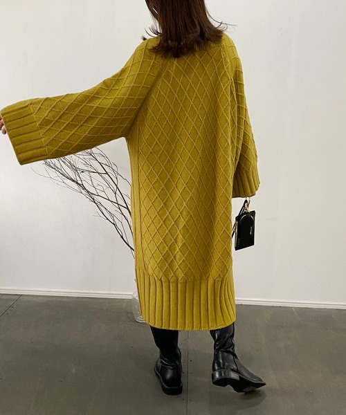 CAPRICIEUX LE'MAGE（カプリシューレマージュ）の「ダイヤケーブルチュニック（ワンピース・レディース・ブラック/イエロー/アイボリー・FREE）」の18枚目の写真