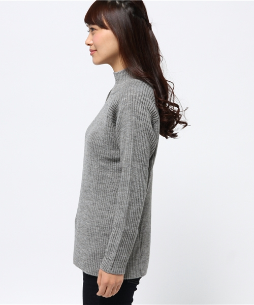 CIAOPANIC（チャオパニック）の「【Ciaopanic】 RIBタートル（ニット/セーター・レディース・アイボリー/ワインレッド/グレー/ダークグリーン・FREE）」の9枚目の写真