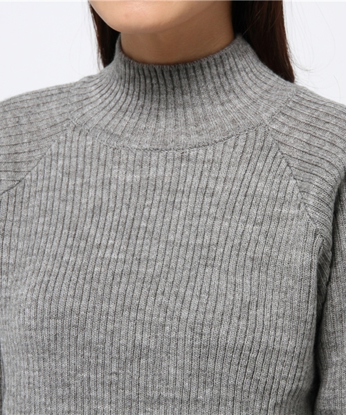 CIAOPANIC（チャオパニック）の「【Ciaopanic】 RIBタートル（ニット/セーター・レディース・アイボリー/ワインレッド/グレー/ダークグリーン・FREE）」の5枚目の写真