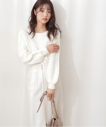 PROPORTION BODY DRESSING | バックスリットケーブルニット / 1212170001(ニット/セーター)